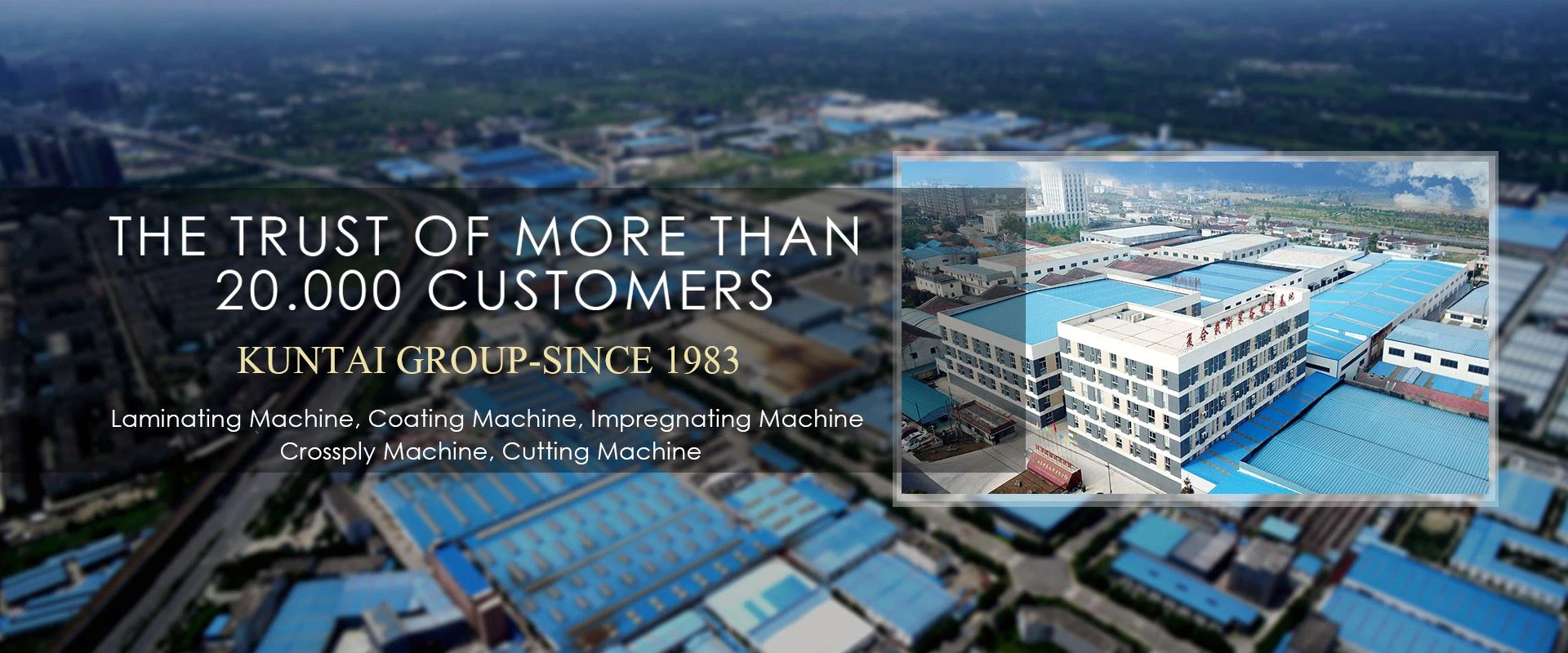 Laminating machine and cutting machine factory